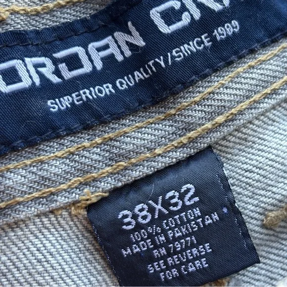 Jordan Craig Jeans Men’s 38x32 Stonewash Gray Denim Streetwear Baggy Grunge - Picture 5 of 16